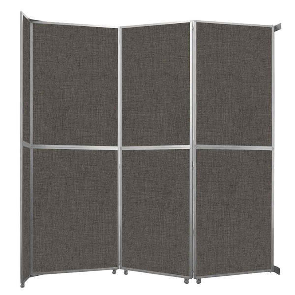 Operable Wall Folding Room Divider 11'9" x 12'3" Mocha Fabric